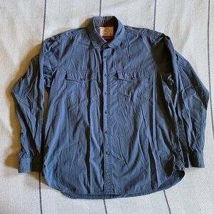 Jeffrey Max Long Sleeve Button Down XL Slate Blue